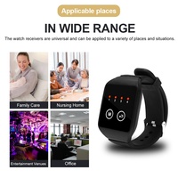Système d'appel sans fil étanche avec montre-bracelet vibrante et récepteur d'alarme pour restaurants et cafés