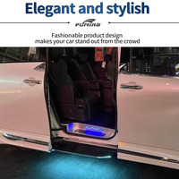 Plaque de seuil de porte en aluminium éclairée par LED personnalisée, pédale de bienvenue pour Toyota Alphard série 40