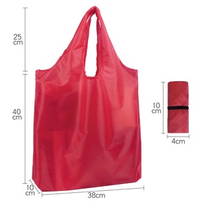 Reusable Shopping <b>Bag</b> <b>Foldable</b> Tote <b>Bag</b> 38cm Lightweight Nylon Roll Up Grocery <b>Bag</b> Farmers Market <b>Beach</b> Travel Eco <b>Bag</b> 12 Colors - Product Image 2