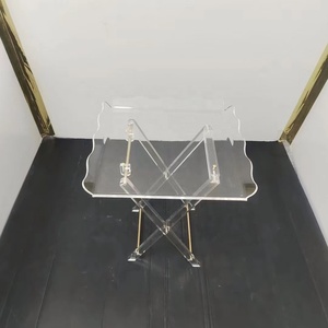 Khay Gấp Acrylic Lucite Phong Cách Hiện Đại Giữa Thế Kỷ Đẹp Bàn Bên Cạnh Bàn Cà Phê Có Khay - Product Image 1
