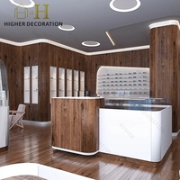 Présentoir à lunettes en bois, vitrine optique en verre transparent, décoration pour magasin d'optique tendance