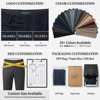 Pantalon de costume micro-évasé style coréen pour homme, résistant aux plis, taille haute, idéal pour les trajets quotidiens des hommes