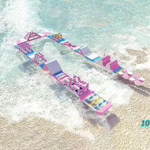 カスタマイズ可能な屋外用インフレータブル、アクアパークのウォーターアミューズメントゲーム、楽しい冒険のためのフローティングウォーターパーク - Product Image 1