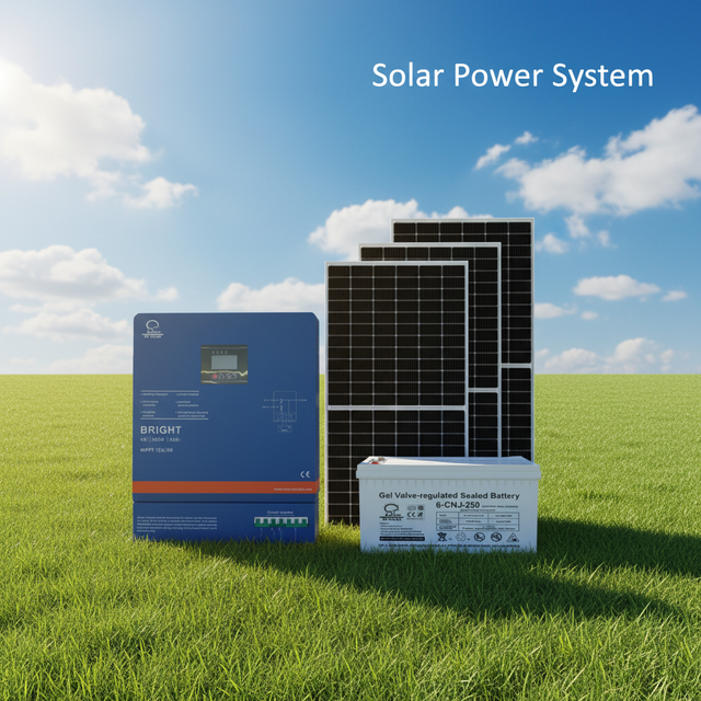 BR SOLAR 5KW Hybrid Grid Solar Power System 10KW Solar Battery Energy System With Inverter for Home Appliances