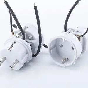 230V Most safe European VDE schuko plug socket with ground metal design for new product