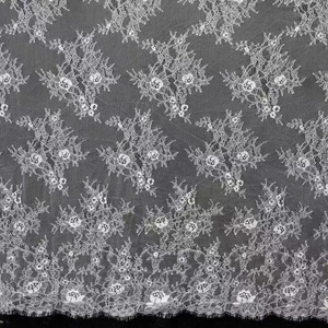 <span class=keywords><strong>Tissu</strong></span> en dentelle à cils en nylon 100% respirant, pré-coupé, prêt à l'emploi, longueur de 3 mètres, pour robe de mariée, tenue de soirée, lingerie - Product Image 5
