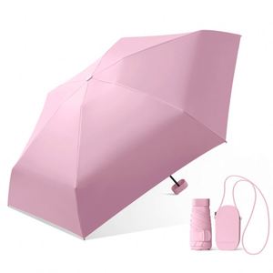 DD1991 Parasol pliant léger 6 sections, mini parapluie de voyage compact avec sac de transport - Product Image 1
