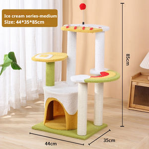 Ice Cream Inspired <b>Cat</b> <b>Tree</b> & <b>Scratcher</b> Climbing Frame with Sisal Scratching Board No Debris Falling <b>Cat</b> Pole Toy Nest - Product Image 6