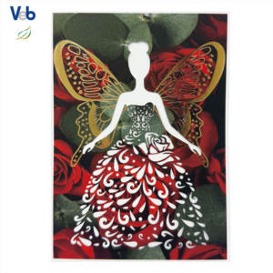 Tarjeta de Agradecimiento Personalizada de la Colección Mensual Flower Fairy, Hecha a Mano con Texto en Dorado, Troquelada con Láser, Diseñadores Profesionales, Sin Recubrimiento - Product Image 2