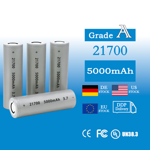 21700 5000mAh 3.7V High Capacity Rechargeable Li-ion Battery for Power Tools, Energy Storage, LED Lighting 18350 16650 14650