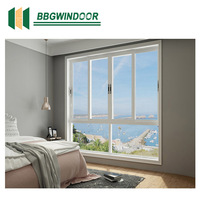 Lukliving Fenêtre coulissante française Fenêtre coulissante en verre verticale Fenêtres coulissantes en aluminium à impact d'ouragan