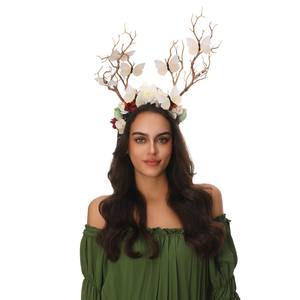 ที่คาด<span class=keywords><strong>ผม</strong></span>ดอกไม้คริสต์มาสสำหรับผู้หญิงและเด็กผู้หญิง สไตล์เรโทร กิ่งไม้ กวางเรนเดียร์ สำหรับงานเทศกาลและปาร์ตี้ - Product Image 2