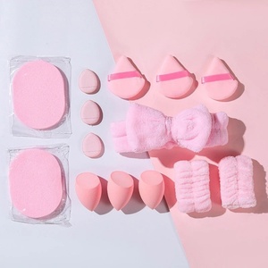 Lot de 15 houppettes double face en velours pour poudre libre, applicateurs cosmétiques doux pour les doigts, marque privée - Product Image 5