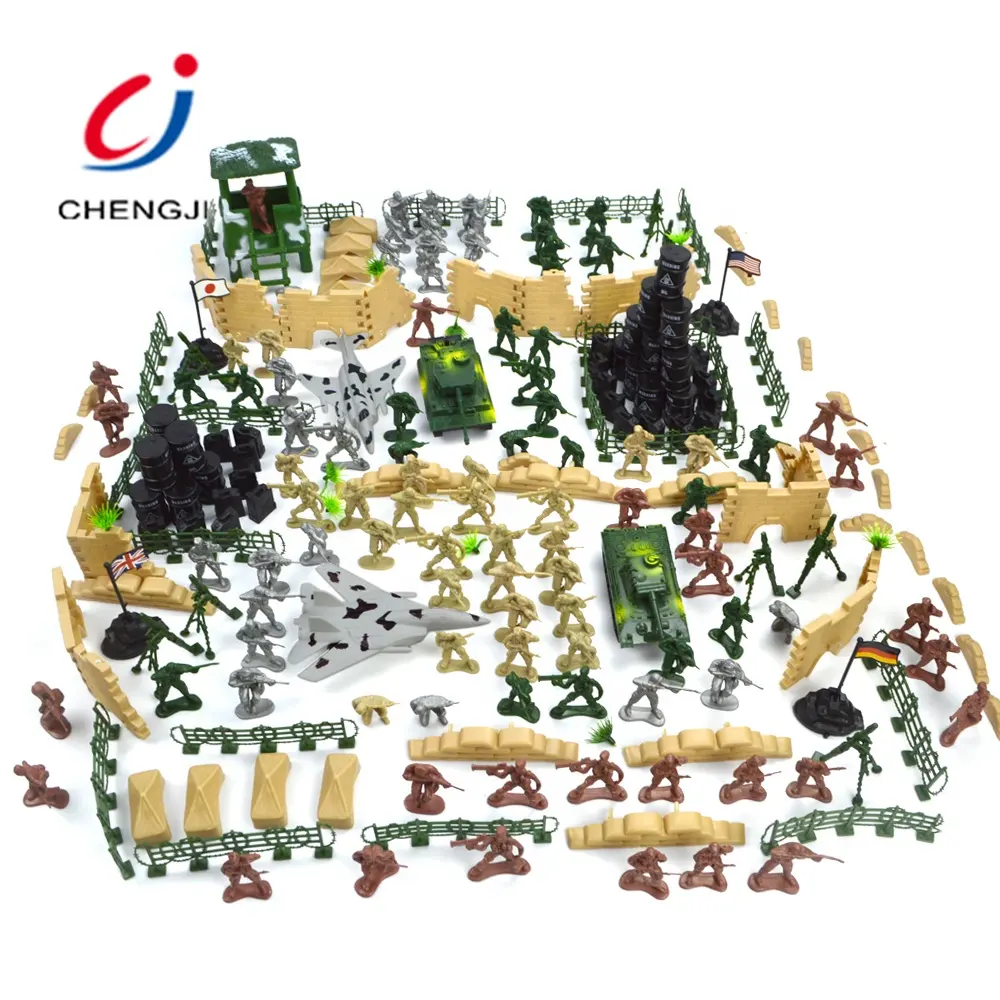 Chengji toptan plastik 250 adet action figure ordu oyun seti mini askeri oyuncak askerler