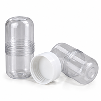 Mini-récipient portable en PET à double compartiment – Contenant hermétique de qualité alimentaire avec couvercle 100 % anti-odeur pour bonbons, noix et voyages
