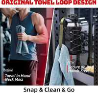 Bolsa de Gimnasio Magnética de Poliéster OEM con Porta Botella de Agua Grande y Anillo para Toalla, Impermeable para Gimnasio y Uso al Aire Libre