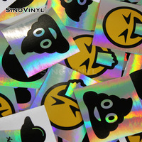 Matériaux pour affiches SINOVINYL, impression à solvant écologique, étiquette autocollante, colle permanente, chrome argenté, film vinyle auto-adhésif holographique laser