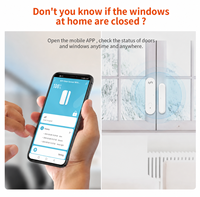 Capteur magnétique intelligent WiFi WALE Tuya pour porte/fenêtre, alarme sonore 80 dB, alarme via application, installation facile, boîtier en plastique, rappel de batterie faible