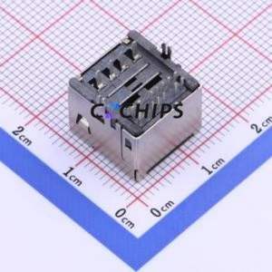 KH-TYPE-14P+USB-Z-B USB Connector Through hole Component (THT) Connector Type-C USB 2.0 Female Through Hole - Product Image 2