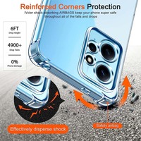 Coque anti-choc en silicone souple TPU Airbag pour Xiaomi Redmi 12 4G Note 12 11 Pro Plus 12S 12C A1 A2 Coque arrière en silicone