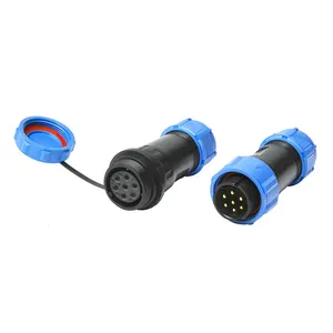 SP13 SP17 SP21 2/3/4/5/6/7/9 Pin Aviation male to female inline waterproof adapter connector