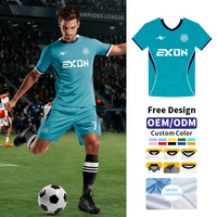 Jersey Sepak Bola Wanita EXON Custom, Kaos Olahraga Cepat Kering dengan Potongan Rapi, Seragam Olahraga Sublimasi Grosir untuk Klub dan Tim