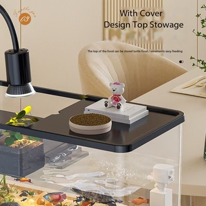 Moderne Gemengde Aquariumvisschildpad Transparante Huishoudelijke Vissentank Zonneterras Plastic Tafelblad Landschap Circulatie Viskom - Product Image 4