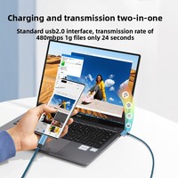 Kabel Data Pengisian Cepat 3A dengan Konduktor Tembaga Murni Berlapis Nilon dan Aluminium Alloy Tipe-C, Desain Khusus, untuk Penggunaan Antar Negara
