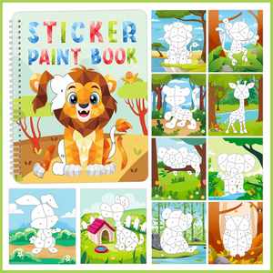 Libro de Pintura con Pegatinas para Niños, Diseños Creativos y Divertidos de Animales Marinos, Astronautas, Unicornios Navideños, Regalo de Cumpleaños para Niños y Niñas - Product Image 2