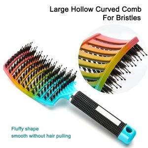 แปรงผมโค้งขนาดใหญ่ Yunli สีไล่ระดับ สำหรับนวดและดูแลเส้นผม - Product Image 4