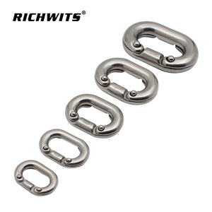 RICHWITS 316 Stainless Steel <b>Quick</b> <b>Connector</b> Riveted Chain Snap-in Chain Clip Chain <b>Connector</b> for Marine Hardware - Product Image 5