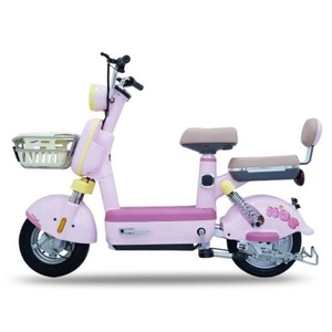 New 48V 350W Women's Electric <b>Bicycle</b> 14-inch Adult Electric Scooter 3-Speed Digital Rear Hub 500W Fat Tire City Electric Bike - Product Image 5