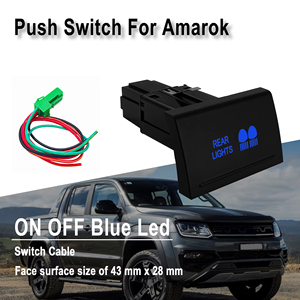 12V Car Push Switch Blue Led on <strong>OFF</strong> for VM Amarok 2010-2016 TOP PANEL Button Replacement Volkswagen Accessories 4x4 - Product Image 4