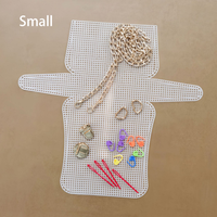 Kit de couture DIY 250609 : Sac en maille plastique portable et feuilles de toile pour tricot fait main