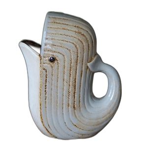 Jarra de ballena de cerámica, jarra, jarrón, soporte para utensilios, decoración náutica de peces - Product Image 3