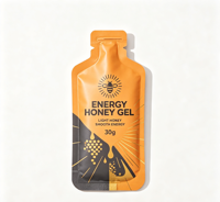 Sachets en aluminium en forme de bouteille pour nutrition sportive, avec logo, taille et couleur personnalisés, pour gel énergétique au miel, emballage individuel