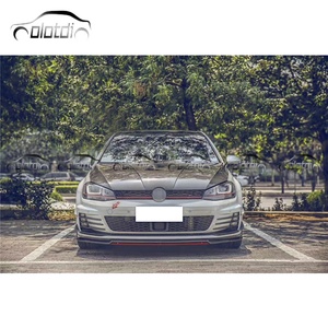 R Style Carbon Front Bumper Lip Chin Spoiler Rocker Winglet <b>Splitter</b> for Volkswagen Golf MK7 GTI Facelift - Product Image 3