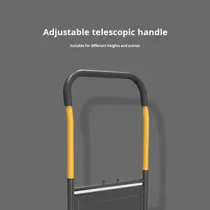 Carretilla de Plataforma Plana, Carretilla de Mano Plegable <span class=keywords><strong>para</strong></span> Oficina, Carretilla de Metal Ligera de Cuatro Ruedas, Carretilla Pequeña - Product Image 6