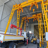 Grue portique monopoutre SEVENCRANE 10 tonnes avec palan électrique de type MH pour entrepôt