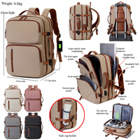 Tas Ransel Bisnis Custom Logo Grosir, Kapasitas Besar, Tahan Air, untuk Laptop dan Perjalanan