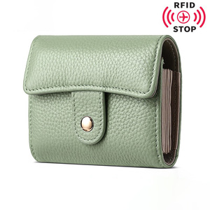 Genuine Leather <b>RFID</b> Card Holder <b>Wallet</b> Slim Coin Purse Zipper Cash <b>Wallet</b> Vintage Short <b>Wallet</b> <b>for</b> <b>Men</b> Women - Product Image 2