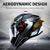 Casque de moto personnalisé OEM d'usine, double visière, matériau ABS, casque intégral de moto, casque de sécurité pour adulte, casque de vélo
