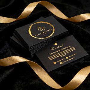 Tarjetas <span class=keywords><strong>de</strong></span> Visita Personalizadas al por Mayor con Logotipo en Papel Reciclado Dorado, Tarjetas <span class=keywords><strong>Postales</strong></span> <span class=keywords><strong>Publicitarias</strong></span>, Tarjetas <span class=keywords><strong>de</strong></span> Agradecimiento con Tinta Ecológica para Marca Corporativa - Product Image 3