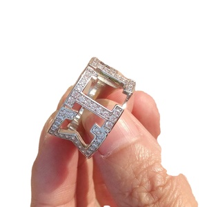 Anello Sigma Gamma Rho, Organizzazione Sorority/Fraternity, <span class=keywords><strong>Argento</strong></span> <span class=keywords><strong>Sterling</strong></span>, Anello di Fidanzamento con Zirconia Cubica, <span class=keywords><strong>Anelli</strong></span> da Dito per Sorority GRECA - Product Image 1