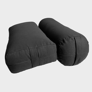 Cojín cilíndrico redondo de yoga y meditación con relleno de cáscara de trigo sarraceno orgánico, acolchado de lino y algodón, con LOGO y tela personalizados. - Product Image 3