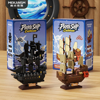 Série de navires pirates A1-A6, blocs de construction éducatifs en micro-particules nano en plastique pour enfants, jouets pour enfants