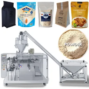 Autompack Factory Automatic 500g 1kg Doypack Zip Pouch Paper Bread Flour Soya Grain Powder Filling Sealing And Packing Machine