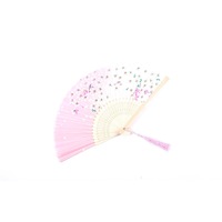 Éventail pliant en tissu HZ, style chinois, pour la danse estivale, style japonais ancien, rétro, classique, peint, pour l'exportation