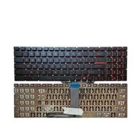 Clavier rétro-éclairé: clavier rétro-éclairé NO US pour MSI GT72 GT72S GT72VR GT73VR GP63 GS73 GS63 pour ordinateur portable MSI GT72 GT72S