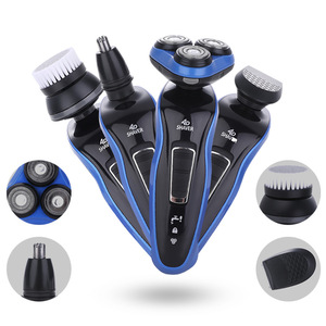 Afeitadora Eléctrica Recargable 5 en 1 para Hombre, Maquinilla de Afeitar Rotatoria de Triple Cuchilla Resistente al Agua, Recortadora de Barba y Nariz, USB para Uso en Casa y Hotel - Product Image 5